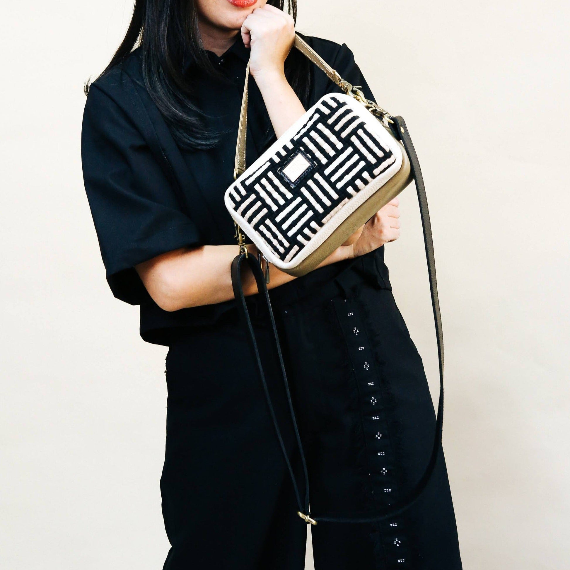 Bento Mat Pattern Black & Beige Fashion Rags2Riches