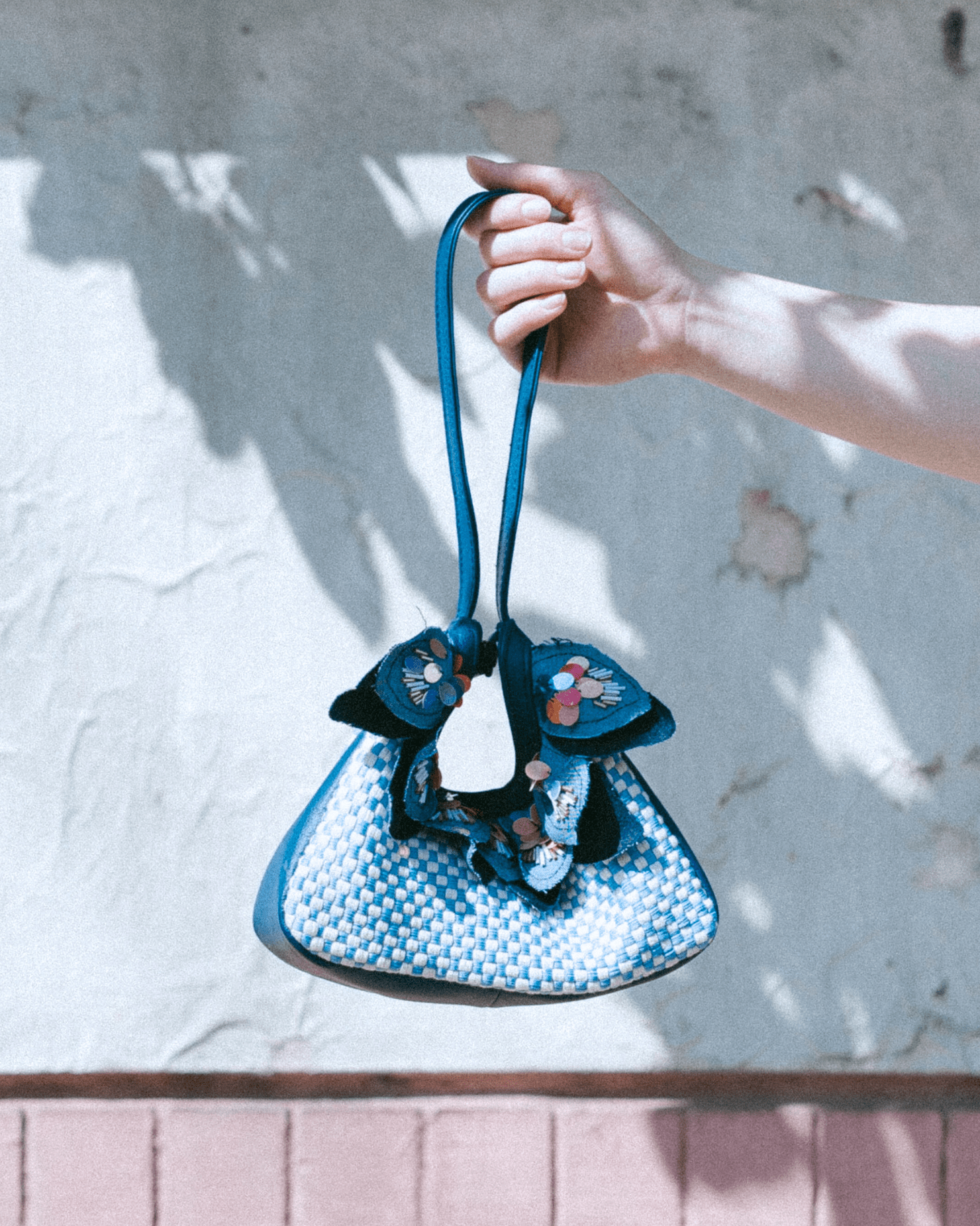 Dangwa Mini Hobo Bag Navy Fashion Rags2Riches