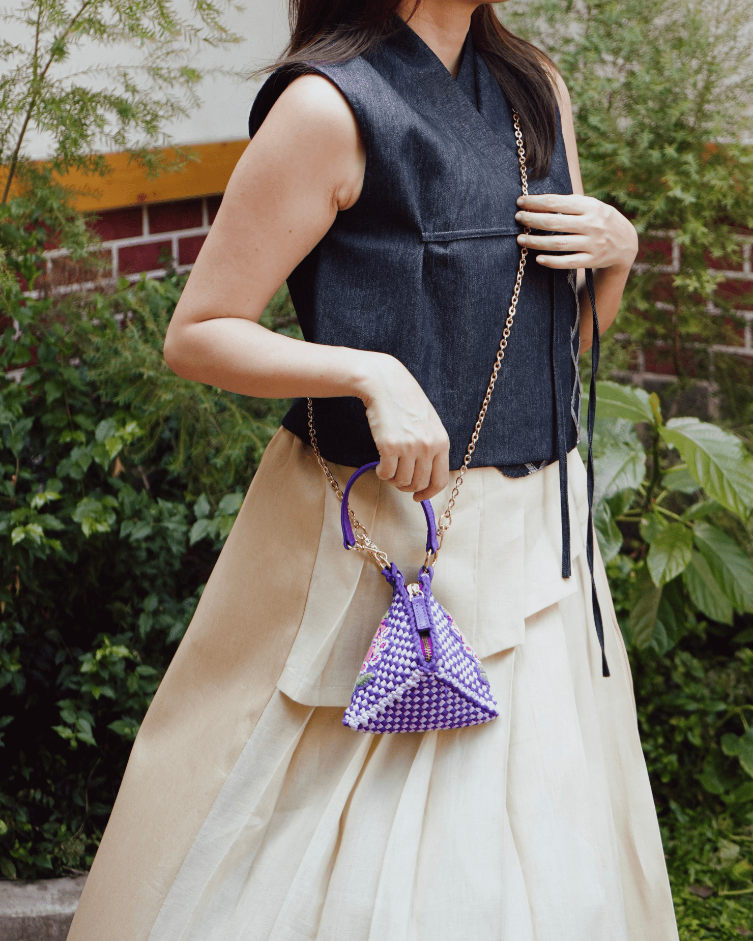 2-Way Pleated Wrap Skirt Beige Fashion R2R On Repeat
