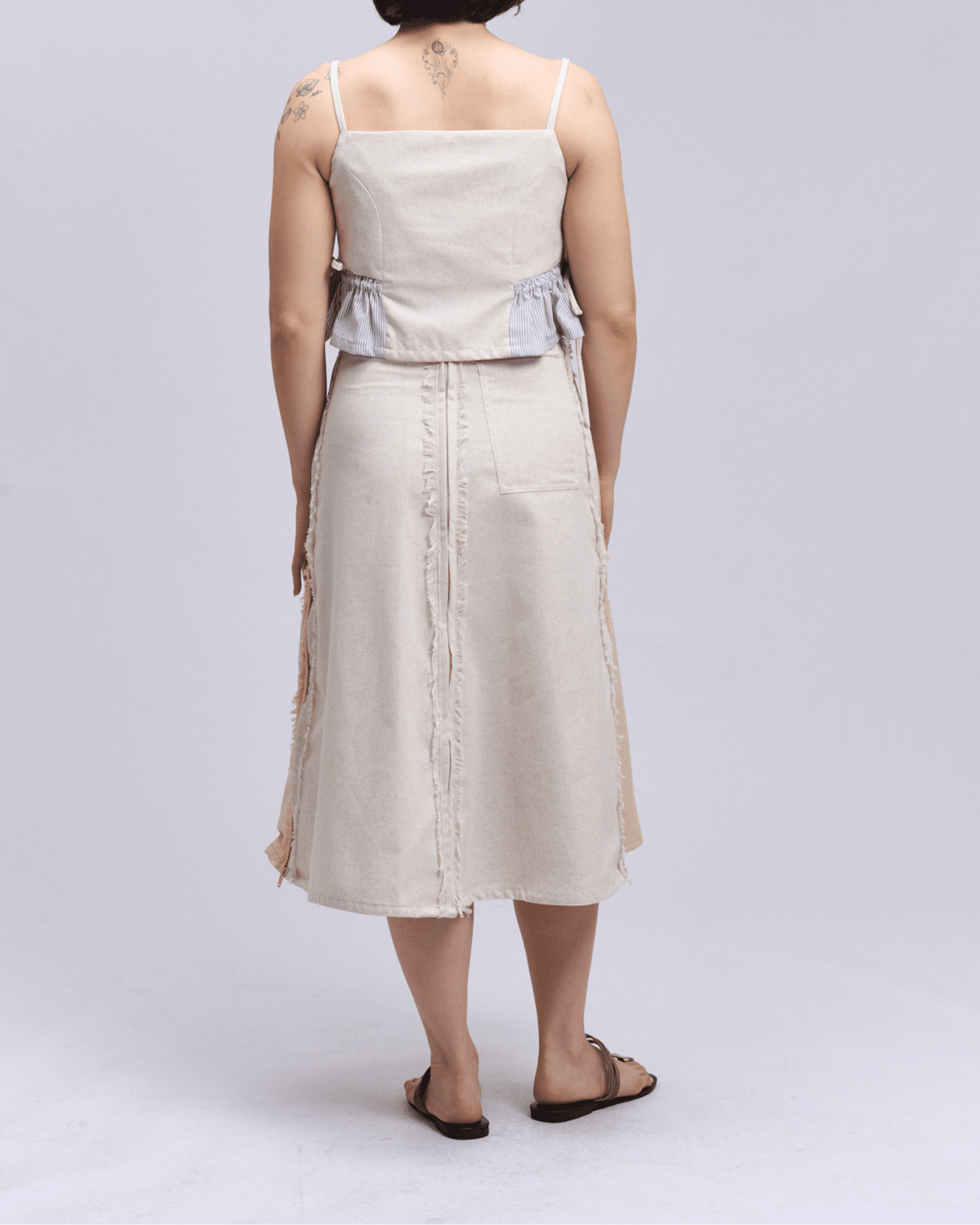 4-Way A-Line Skirt Oat & Wheat Fashion Rags2Riches