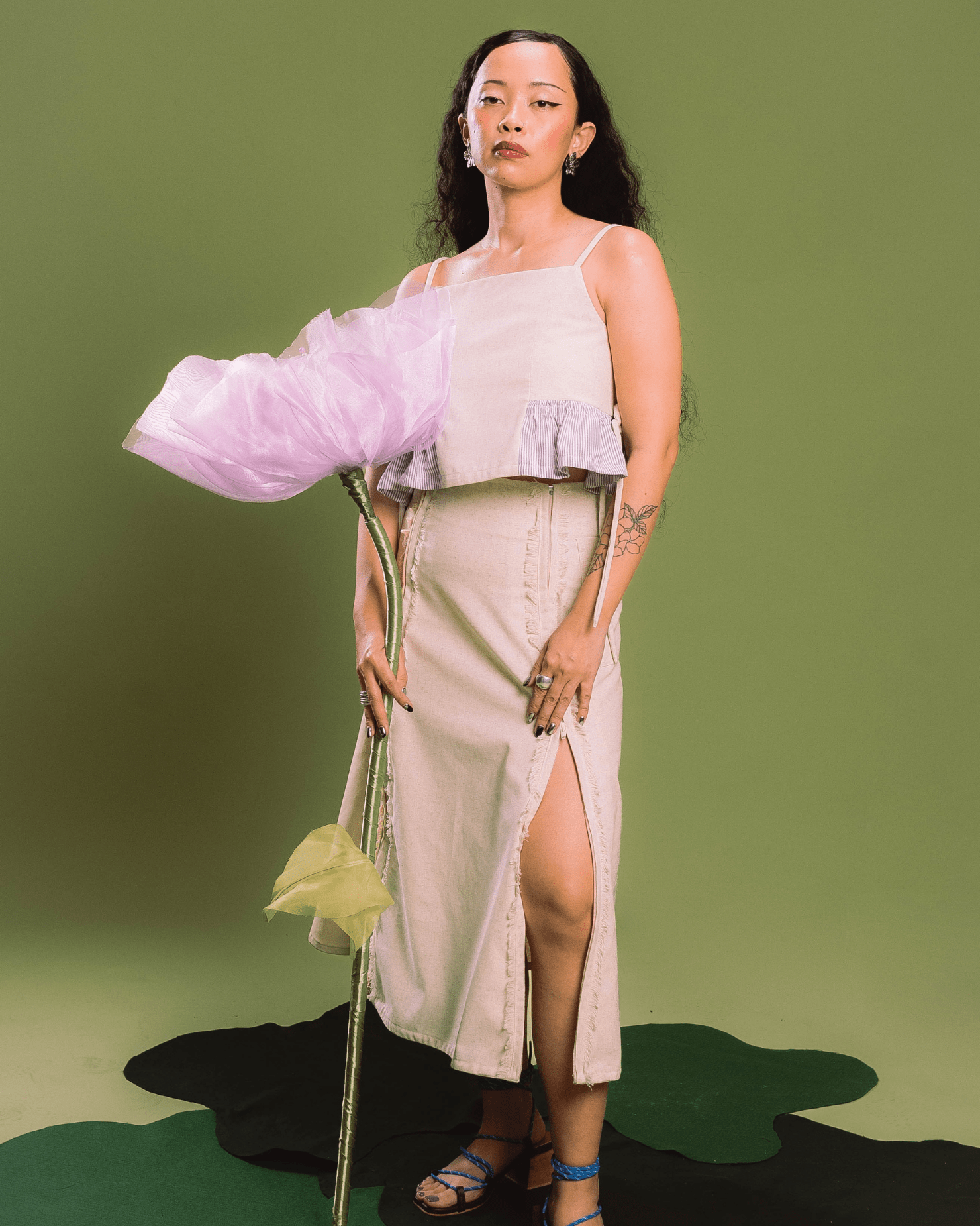 4-Way A-Line Skirt Oat & Wheat Fashion Rags2Riches