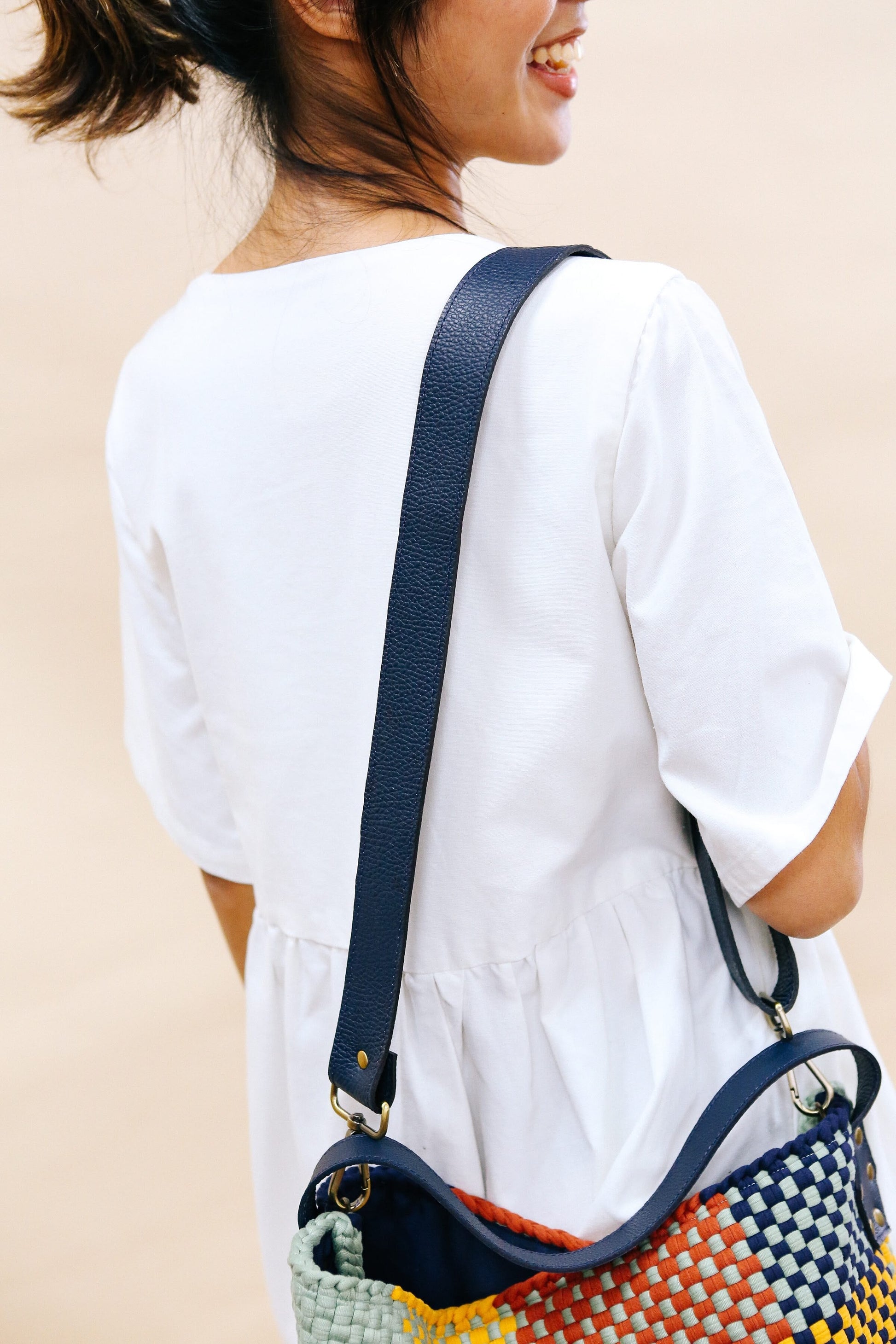 Adjustable Buslo Bag Strap (Custom Leather Color)