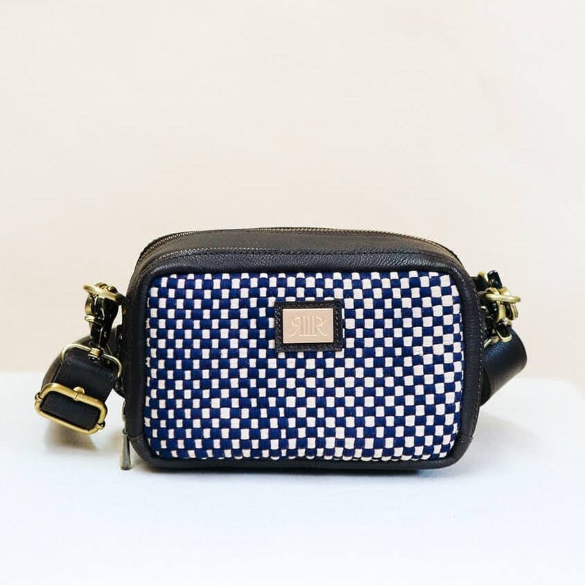 Bento Checkerboard Navy & Beige Fashion Rags2Riches