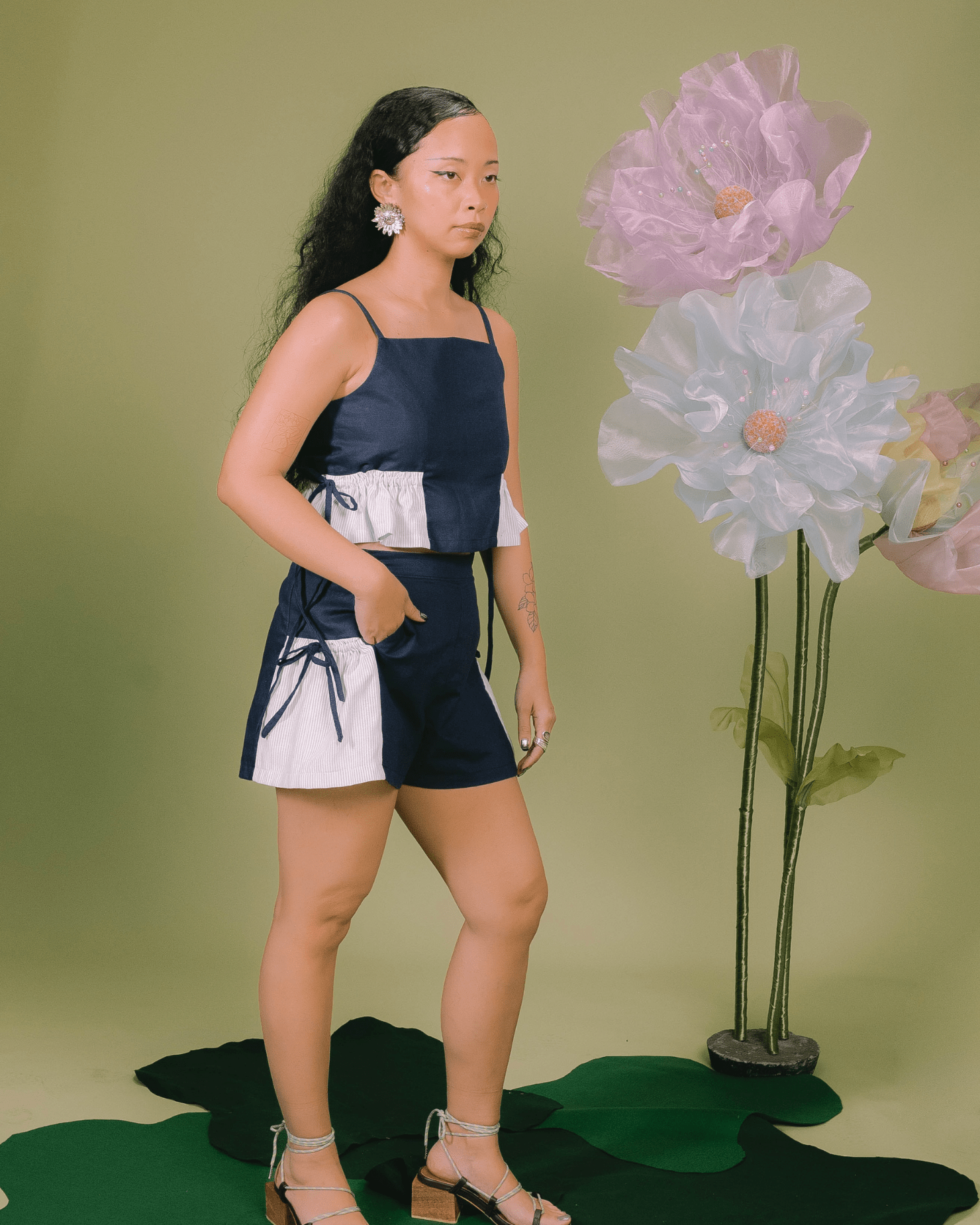 Flutter Shorts Navy Fashion Rags2Riches