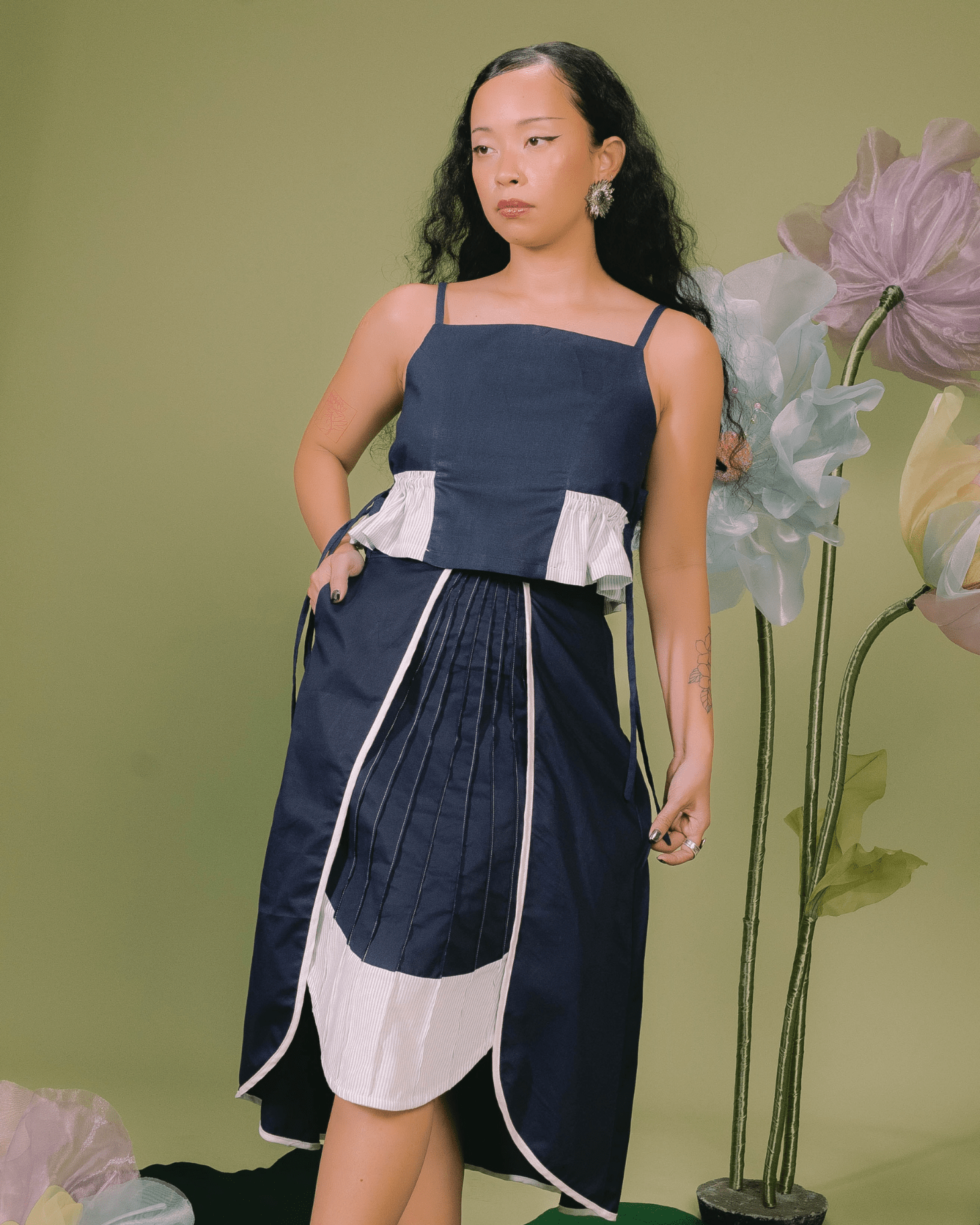 Kahit Saan Skirt Navy Fashion Rags2Riches