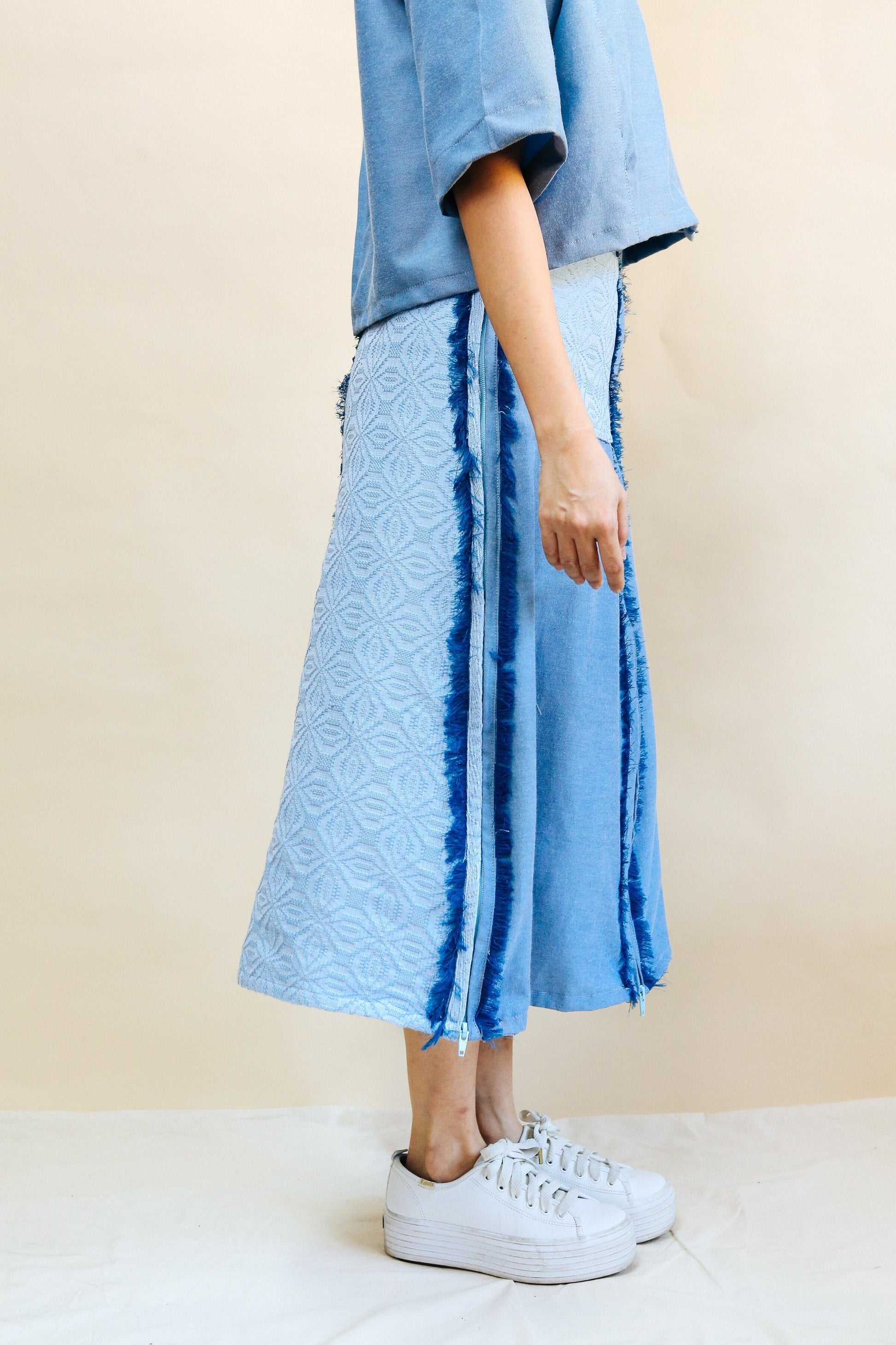 [Ready Today] 4-Way A-Line Skirt Chambray & Binetwagan Fashion Rags2Riches