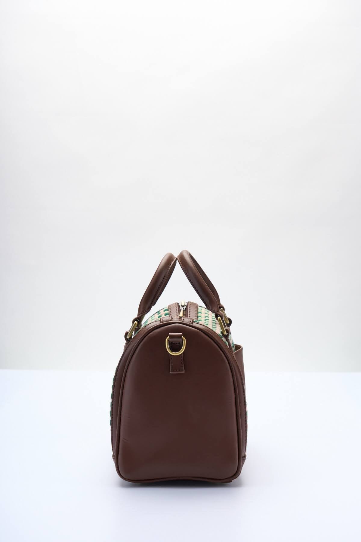 [Ready Today] Boston Bag Matcha Strawberry Gingham Fashion Rags2Riches