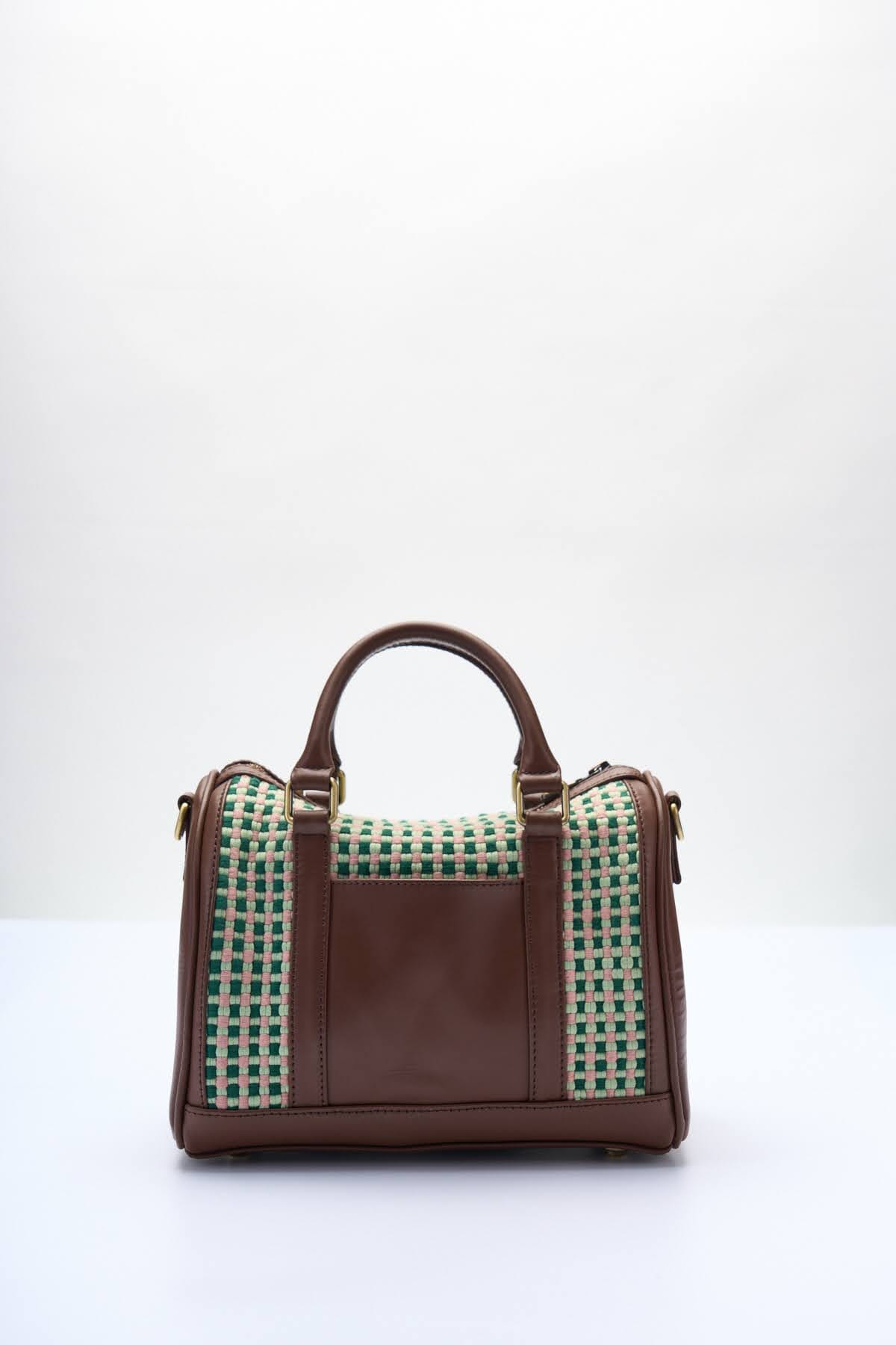 [Ready Today] Boston Bag Matcha Strawberry Gingham Fashion Rags2Riches