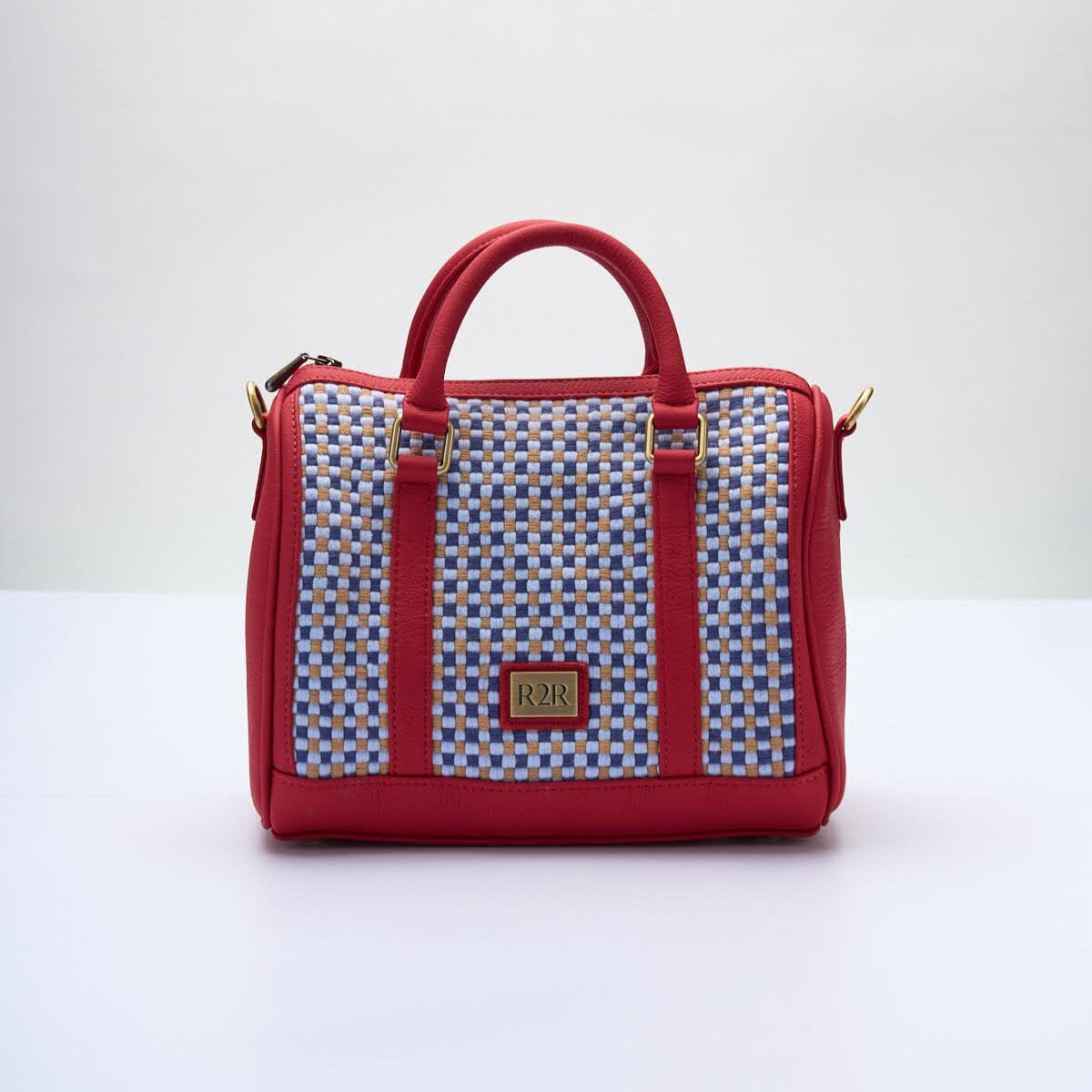 [Ready Today] Boston Bag RED BEAN Brown & a combo (red, light blue) Fashion Rags2Riches