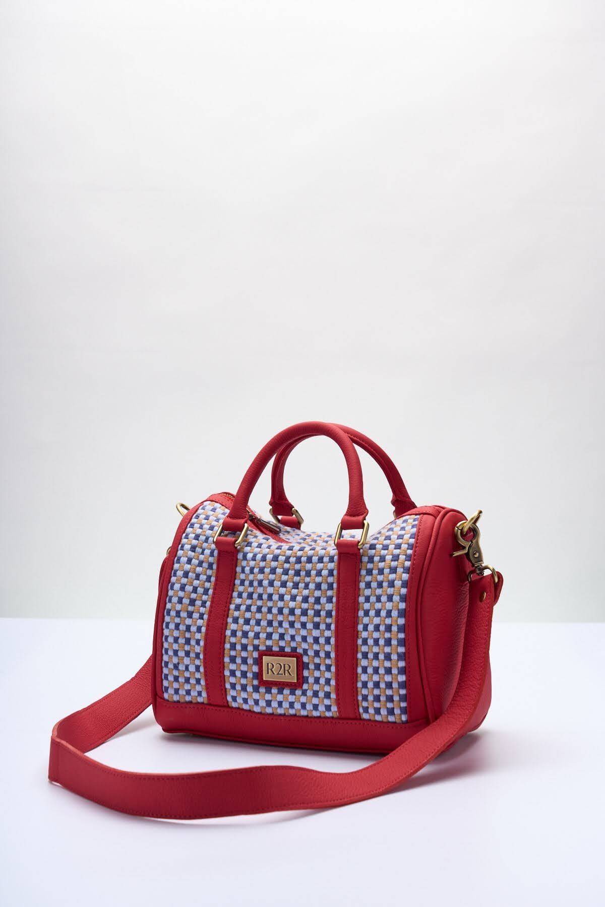 [Ready Today] Boston Bag RED BEAN Brown & a combo (red, light blue) Fashion Rags2Riches