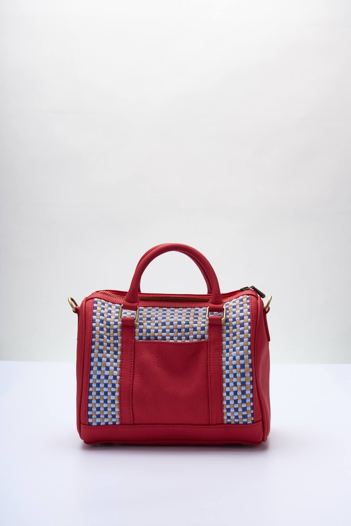 [Ready Today] Boston Bag RED BEAN Brown & a combo (red, light blue) Fashion Rags2Riches