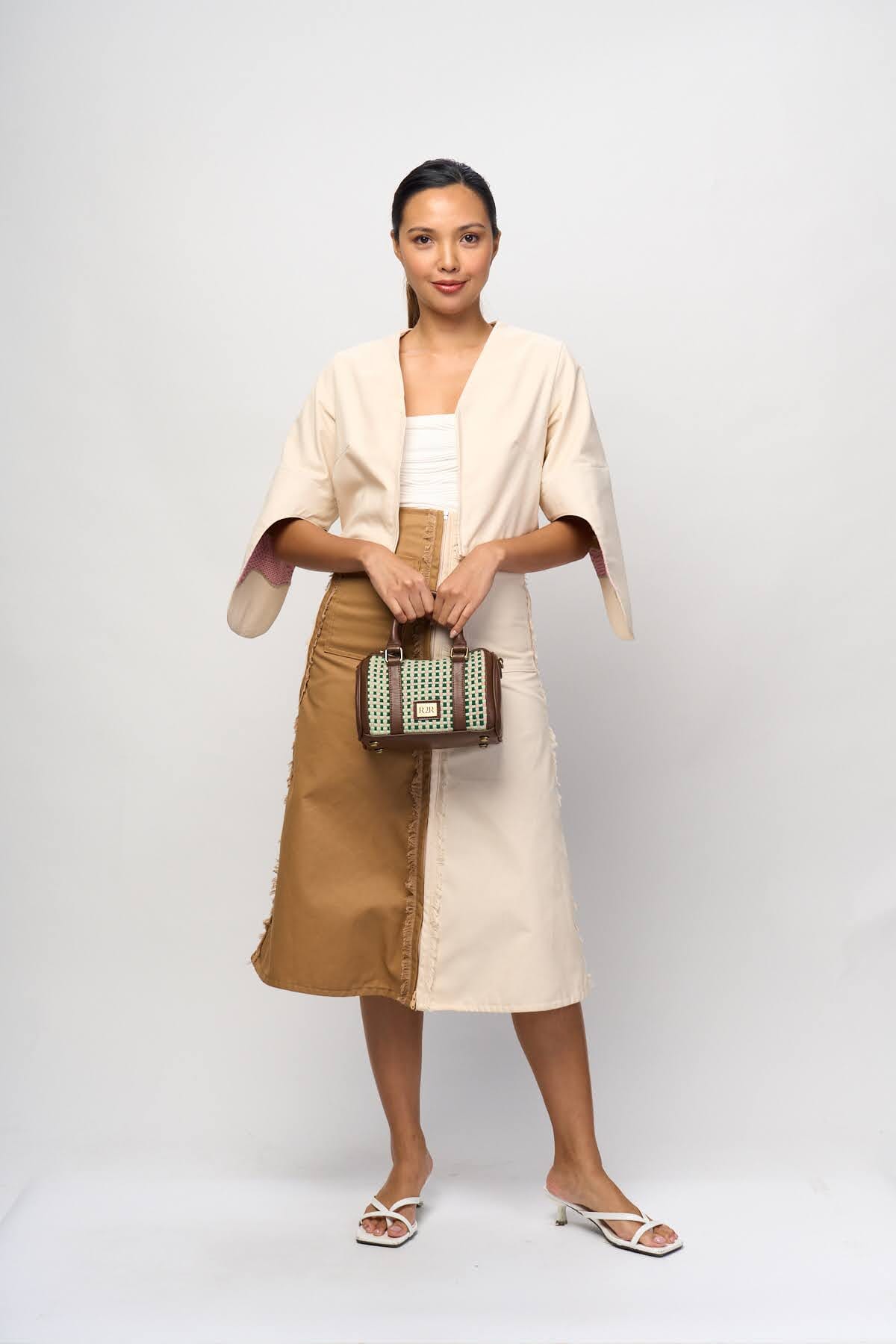 [Ready Today] Boston Mini Bag Matcha Strawberry Gingham Fashion Rags2Riches