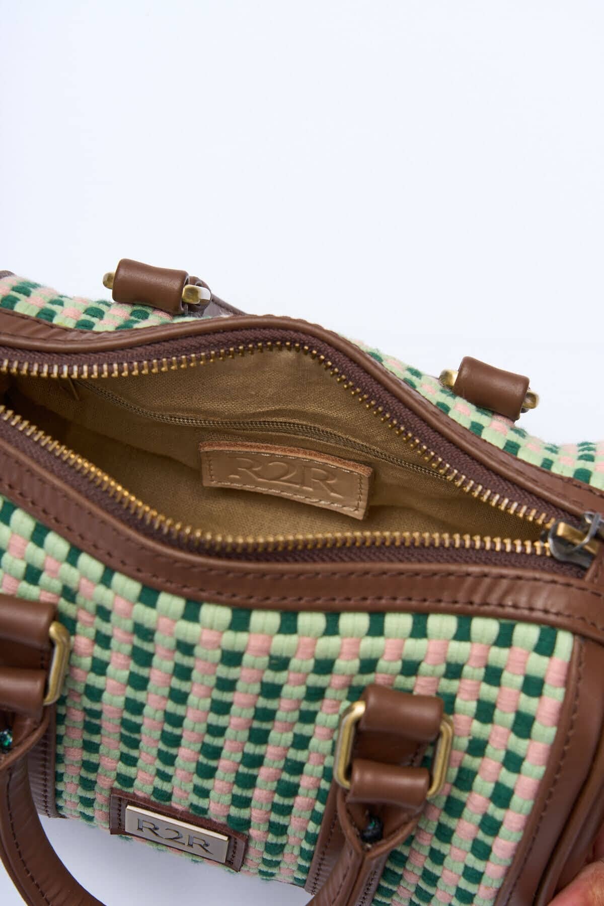 [Ready Today] Boston Mini Bag Matcha Strawberry Gingham Fashion Rags2Riches