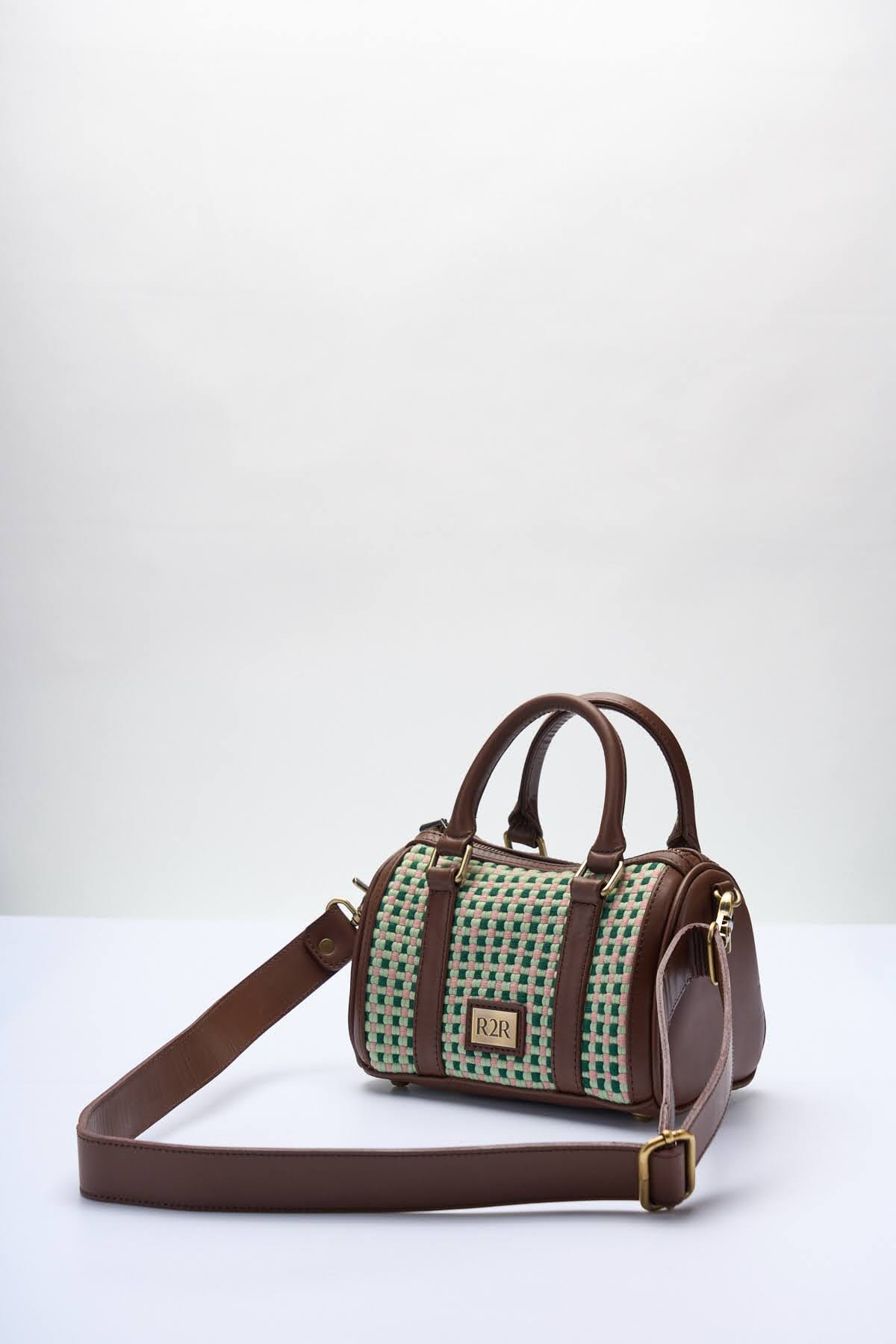 [Ready Today] Boston Mini Bag Matcha Strawberry Gingham Fashion Rags2Riches