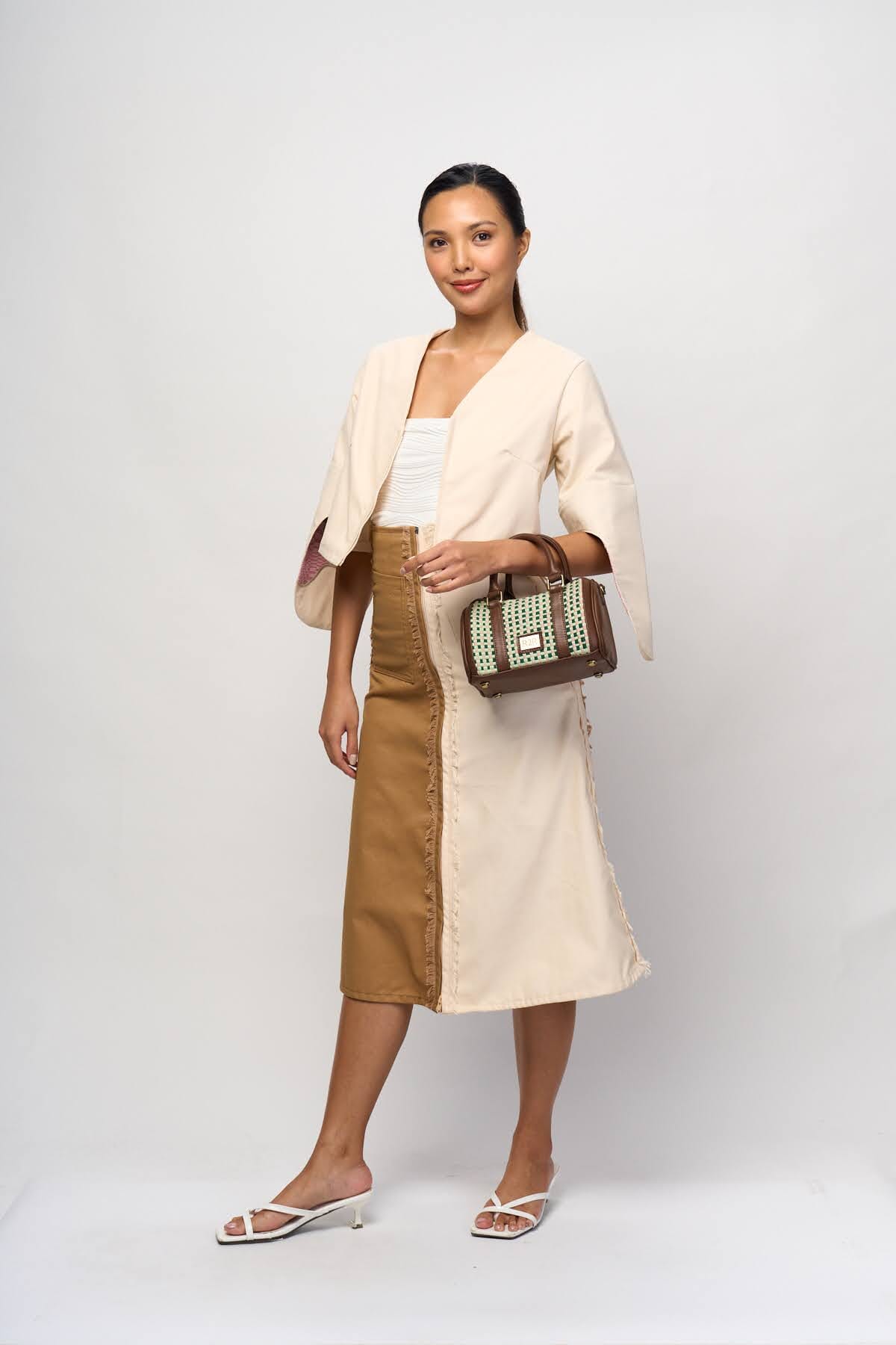 [Ready Today] Boston Mini Bag Matcha Strawberry Gingham Fashion Rags2Riches