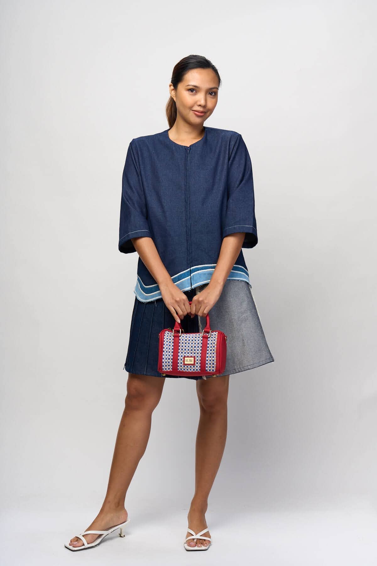 [Ready Today] Boston Mini Bag Seaside Gingham Fashion Rags2Riches