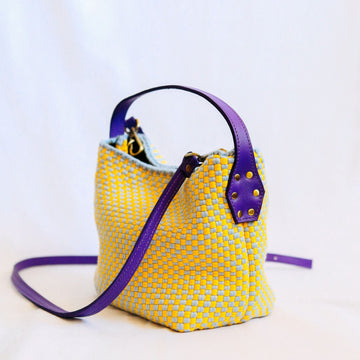 [Ready Today] Buslo Micro Checkerboard Sky & Canary Fashion Rags2Riches