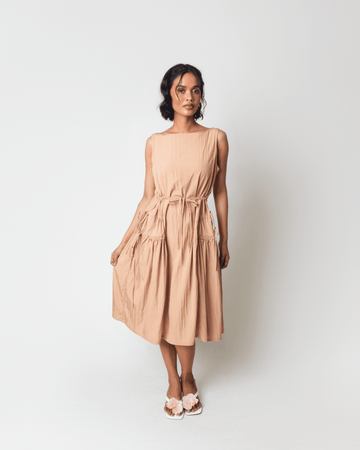 [Ready Today] Drawstring Dress Sand