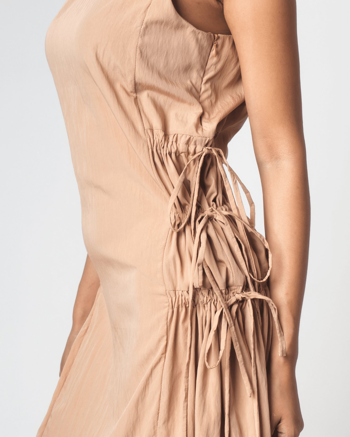 [Ready Today] Drawstring Dress Sand Fashion Rags2Riches