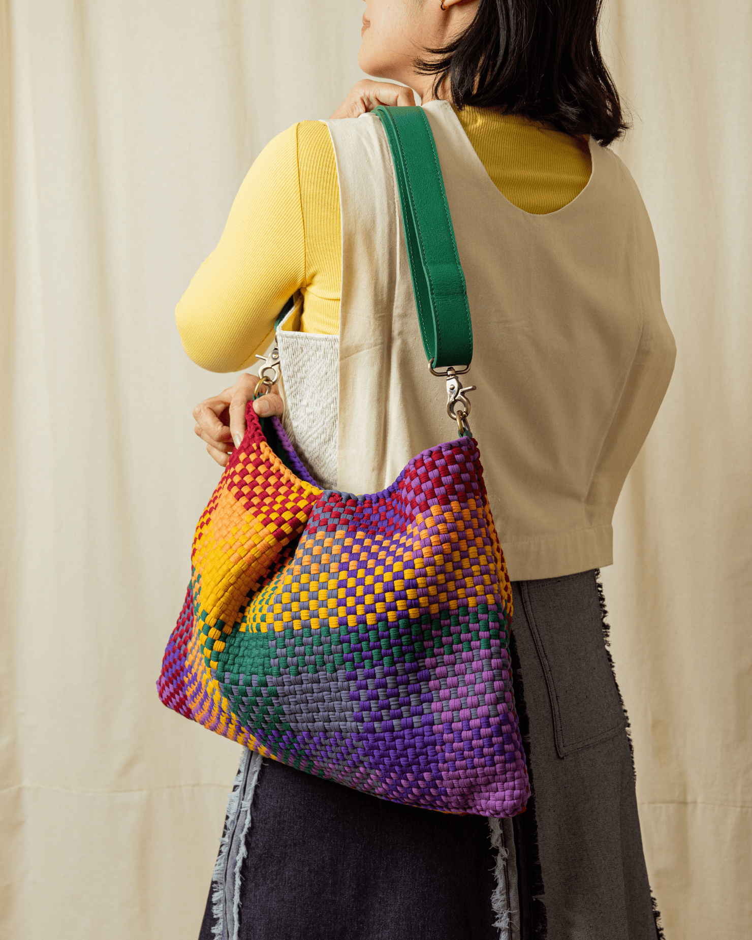 [Ready Today] Fortune Cookie Hobo Blocks Rainbow Fashion Rags2Riches