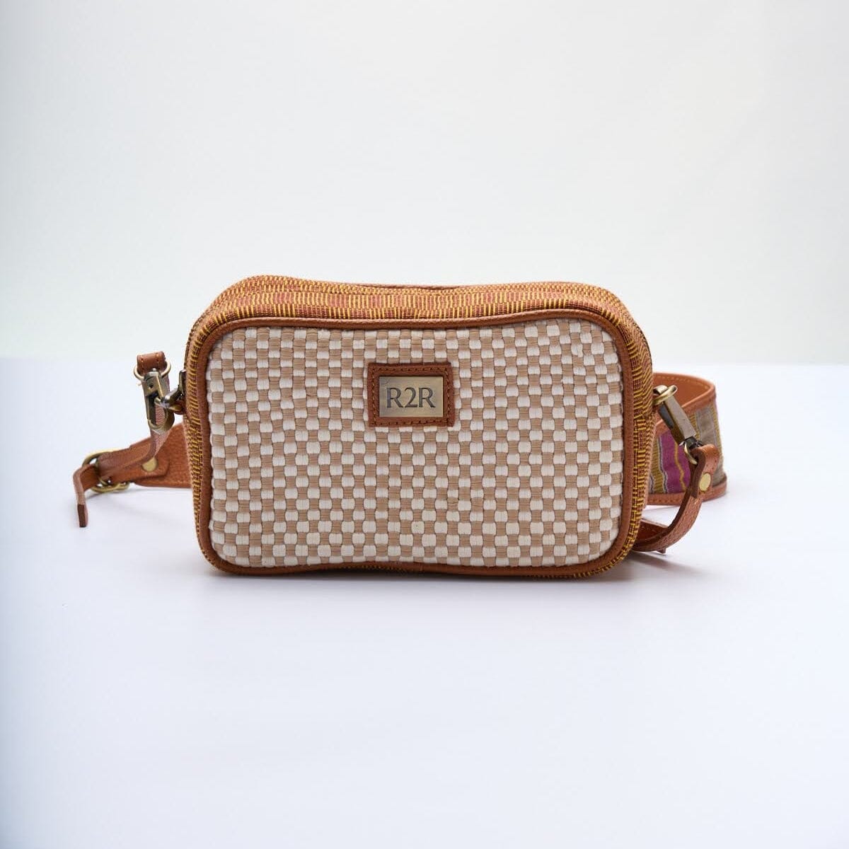 [Ready Today] Kamara Crossbody Tan & Beige Checkerboard Fashion Rags2Riches