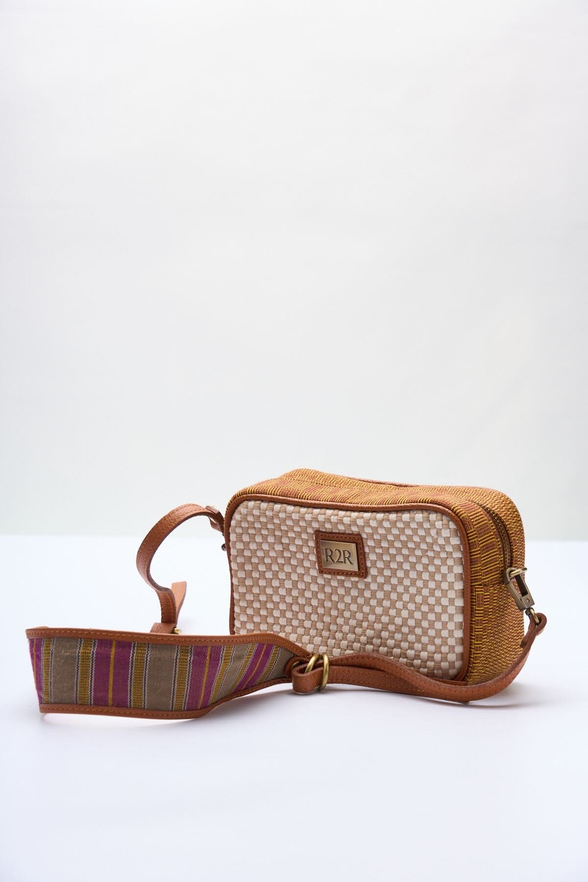 [Ready Today] Kamara Crossbody Tan & Beige Checkerboard Fashion Rags2Riches