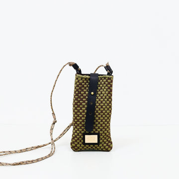 [Ready Today] Phone Sling Checkerboard Fatigue & Brown