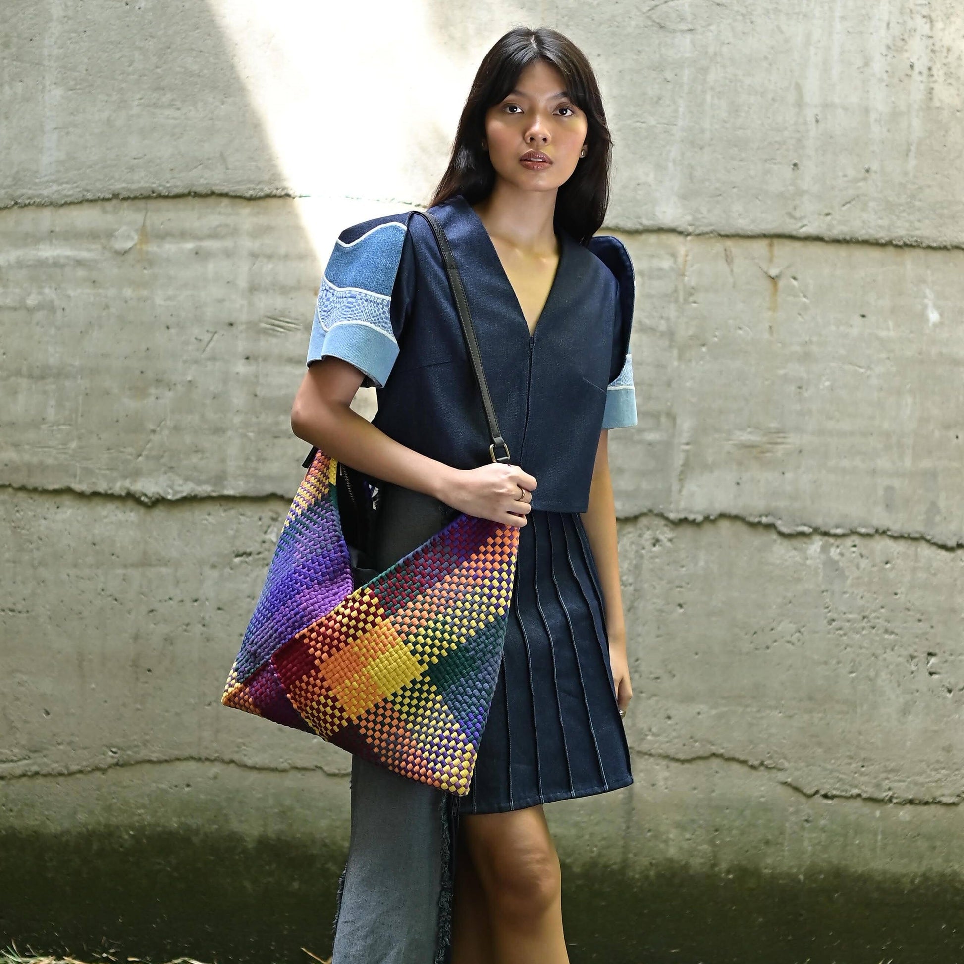 [Ready Today] Pusô Hobo Rainbow Blocks Fashion Rags2Riches