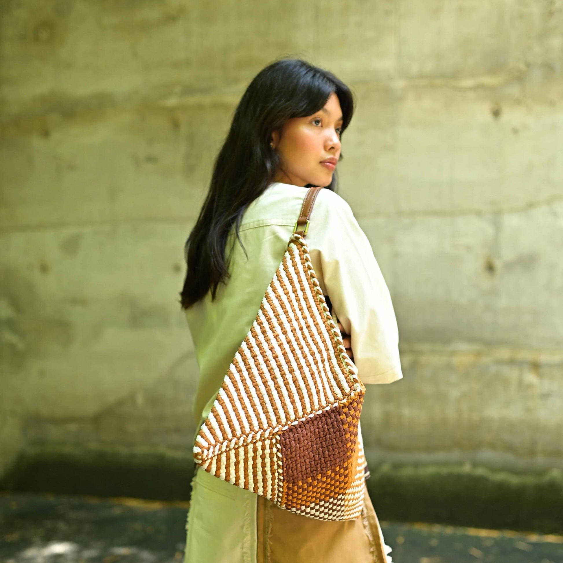 [Ready Today] Pusô Hobo Sunrise Blocks & Stripes Fashion Rags2Riches