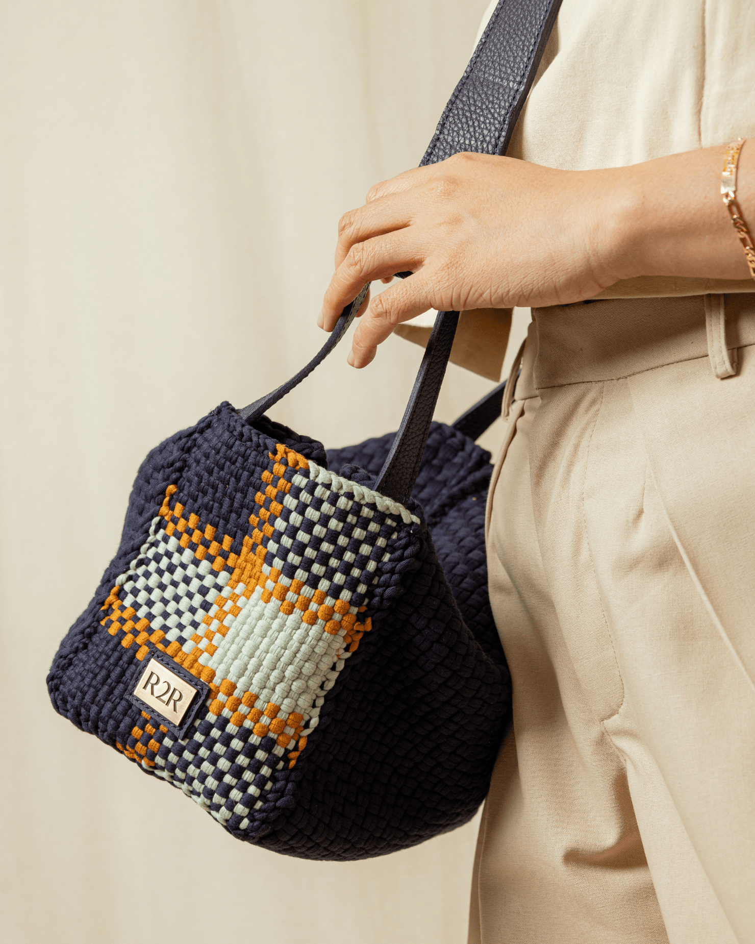 [Ready Today] Swing Satchel Navy Fashion Rags2Riches