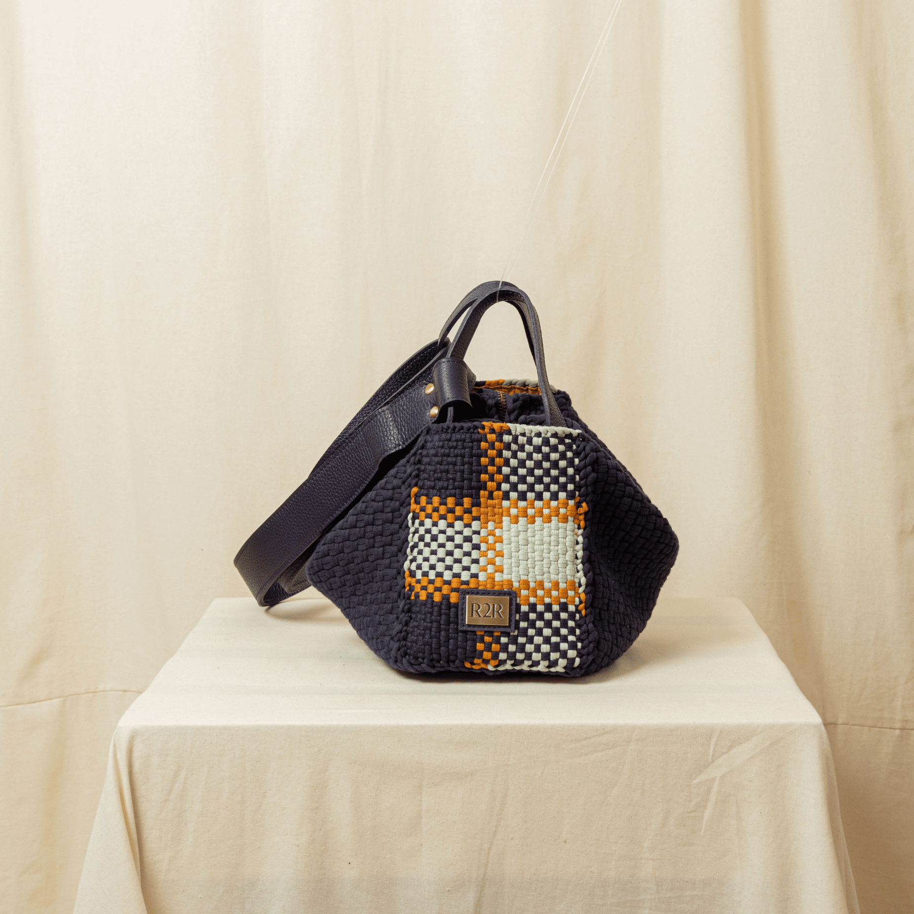 [Ready Today] Swing Satchel Navy Fashion Rags2Riches