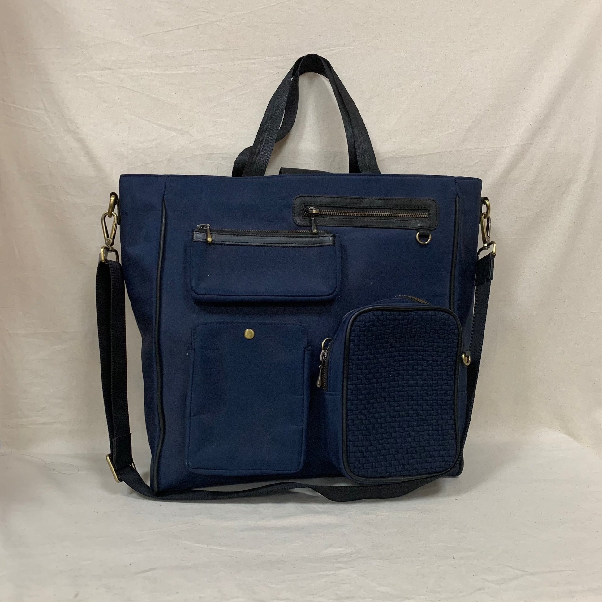 [SAMPLE] Multi Pocket Tote Navy Fashion Rags2Riches