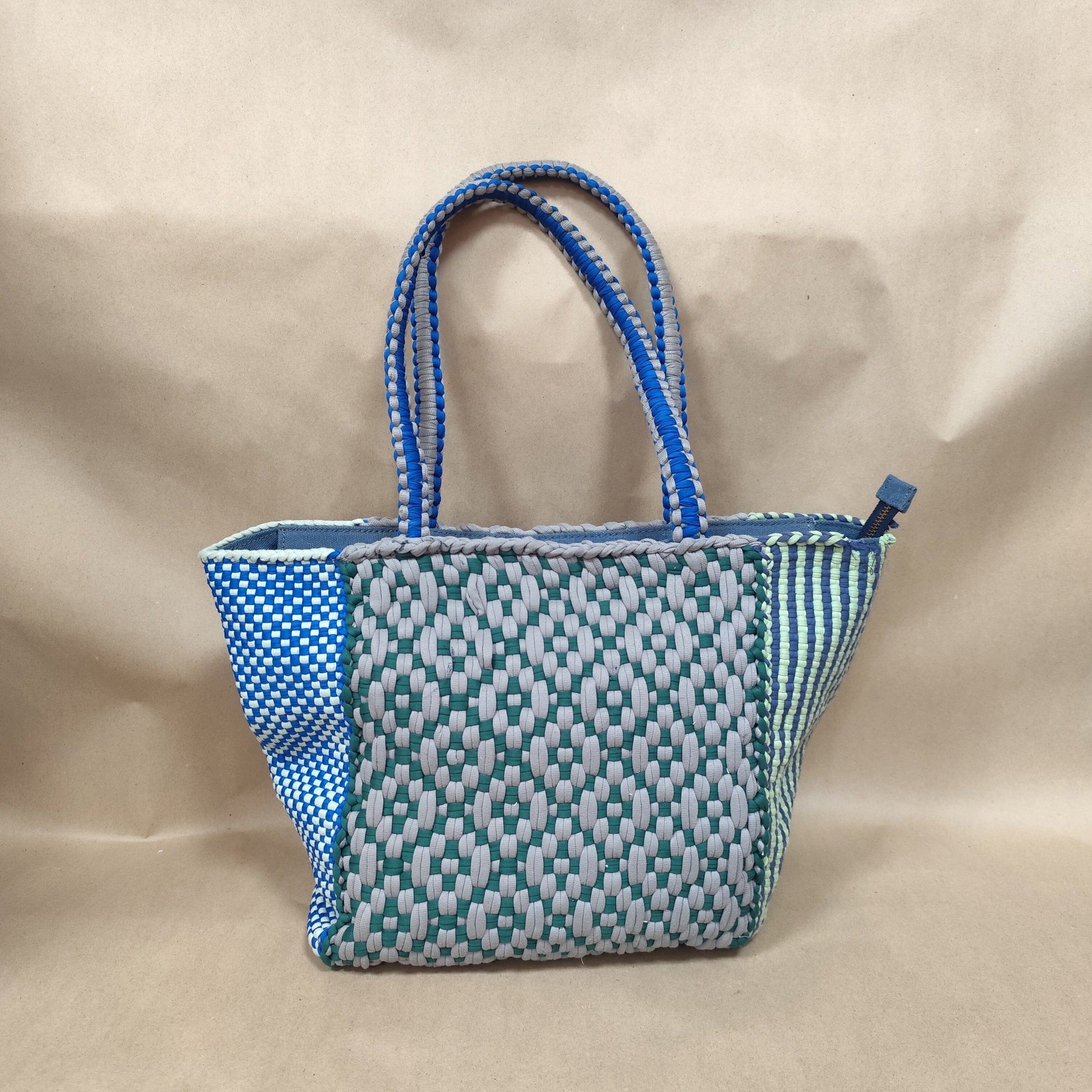 [SAMPLE] Multi Weave Tote Large Aurora Fashion Rags2Riches