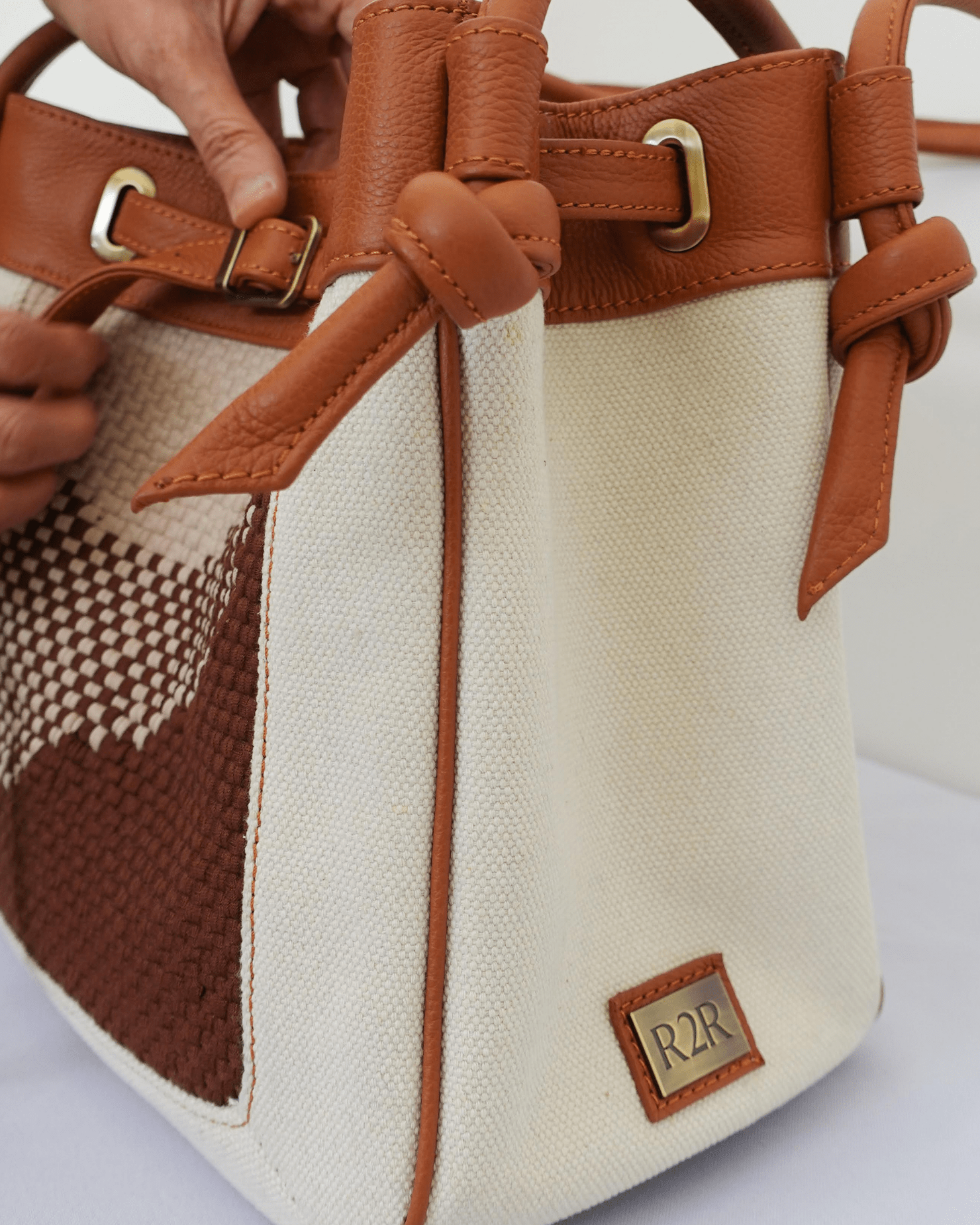 Wave Tote Tan Fashion Rags2Riches