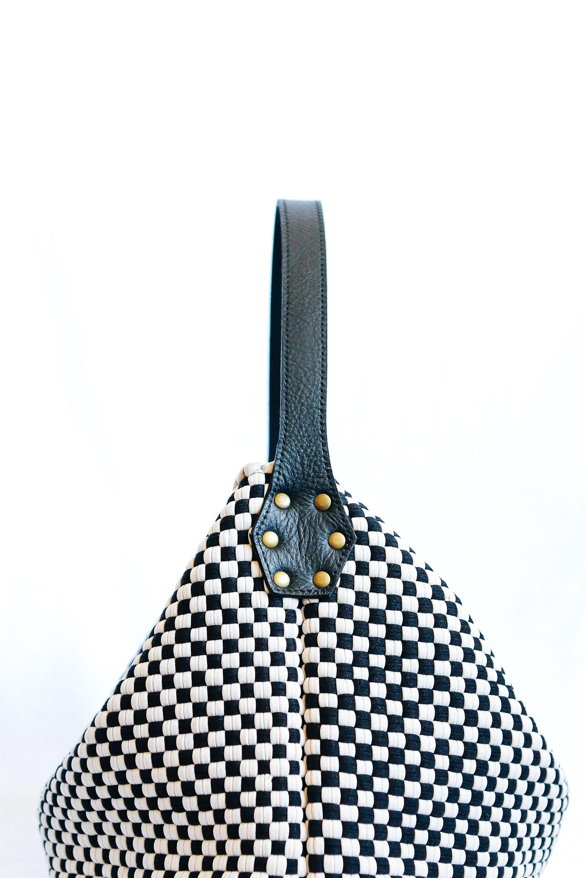 Buslo Checkerboard Black & Beige Fashion Rags2Riches