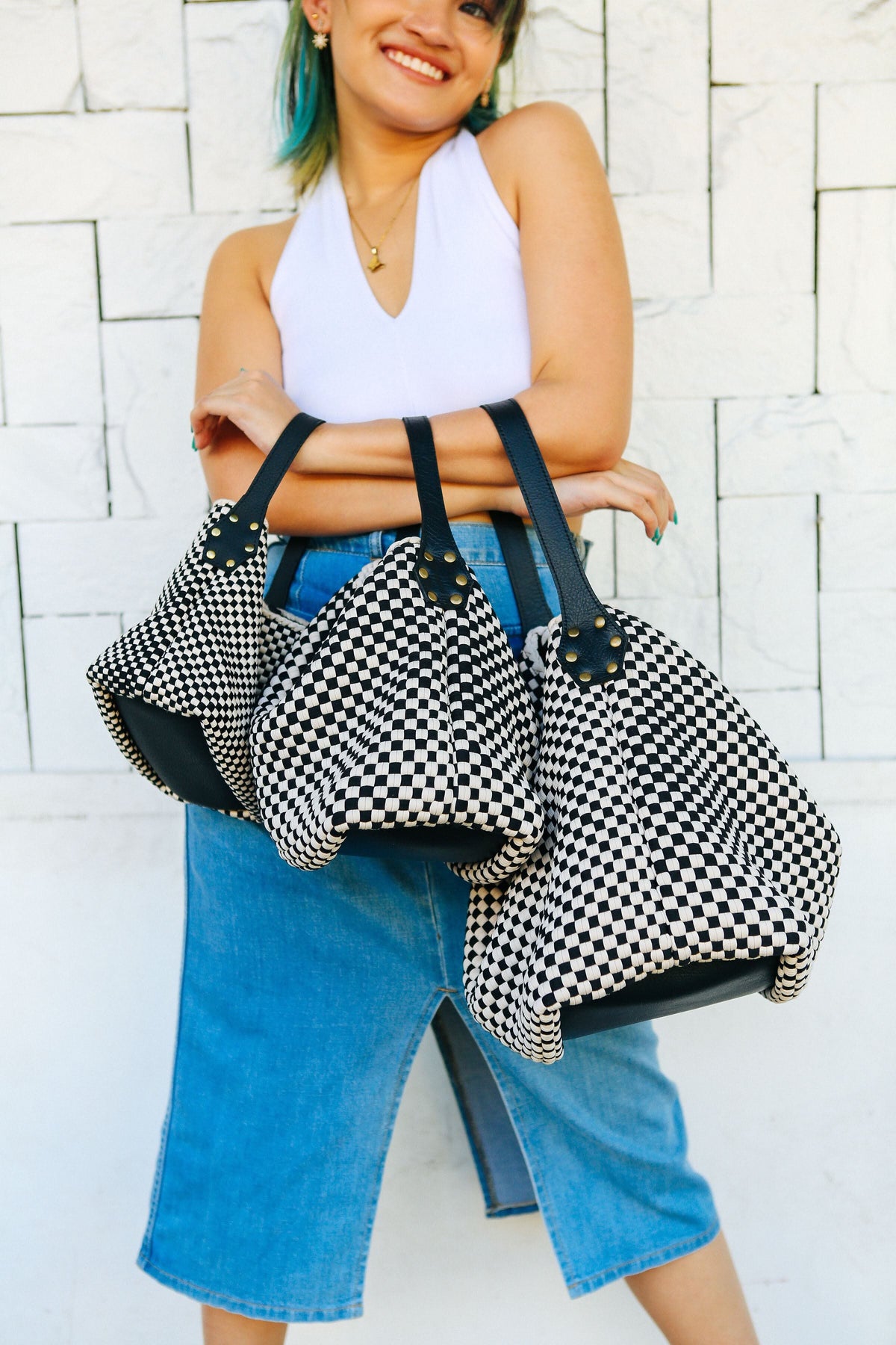 Buslo Mini Checkerboard Black & Beige