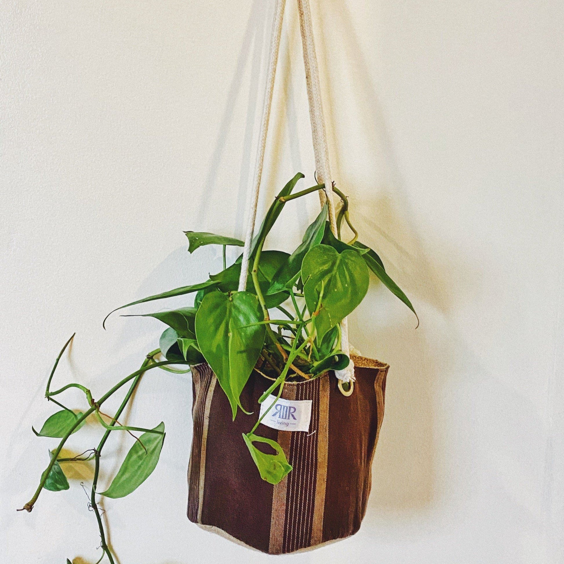 Hanging Planters Kantarines Brown- Large Home Rags2Riches