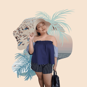 On-Off Shoulder Top in Navy (Balang Araw) Fashion Rags2Riches