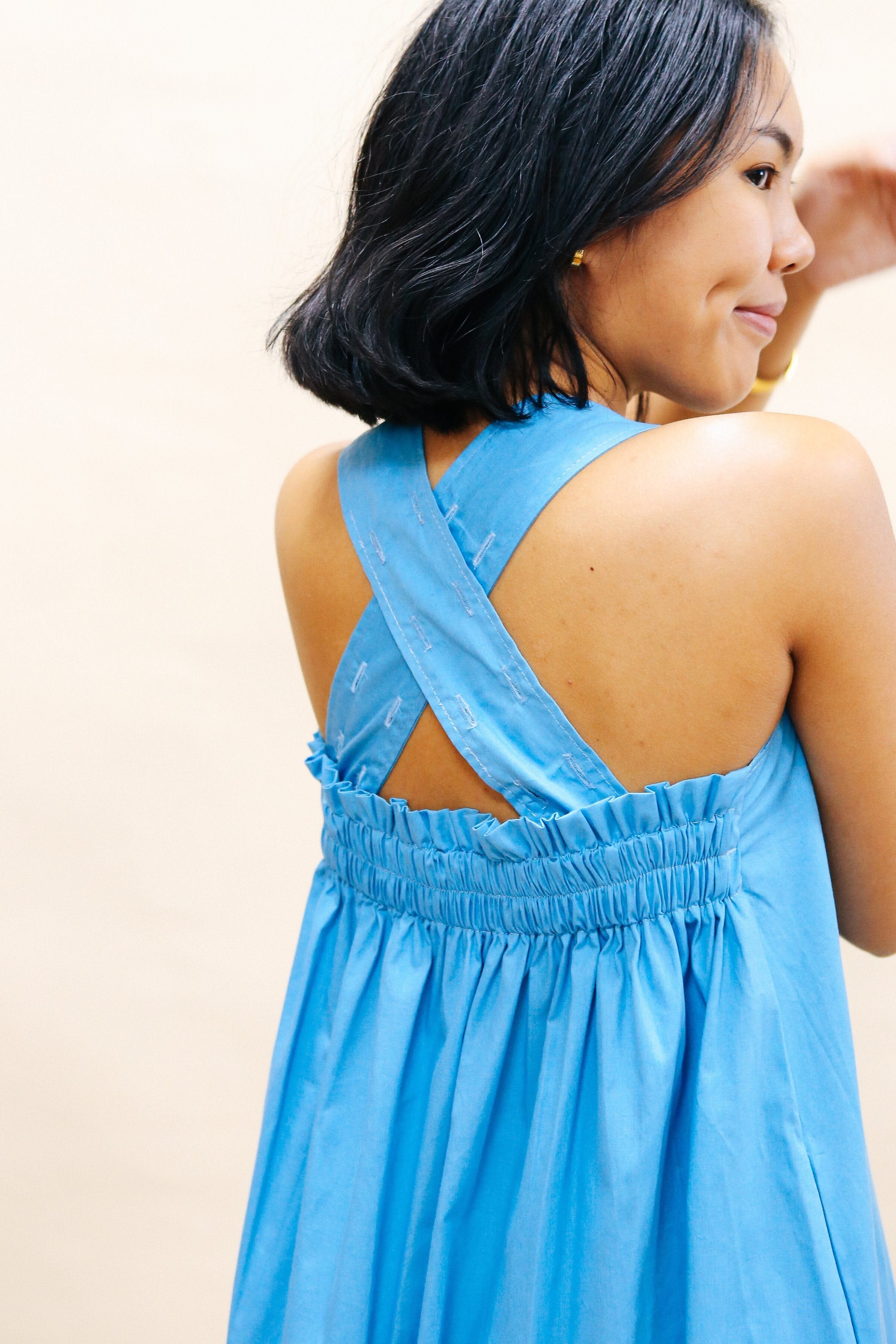 The Easy Jumper Dress Chambray Blue