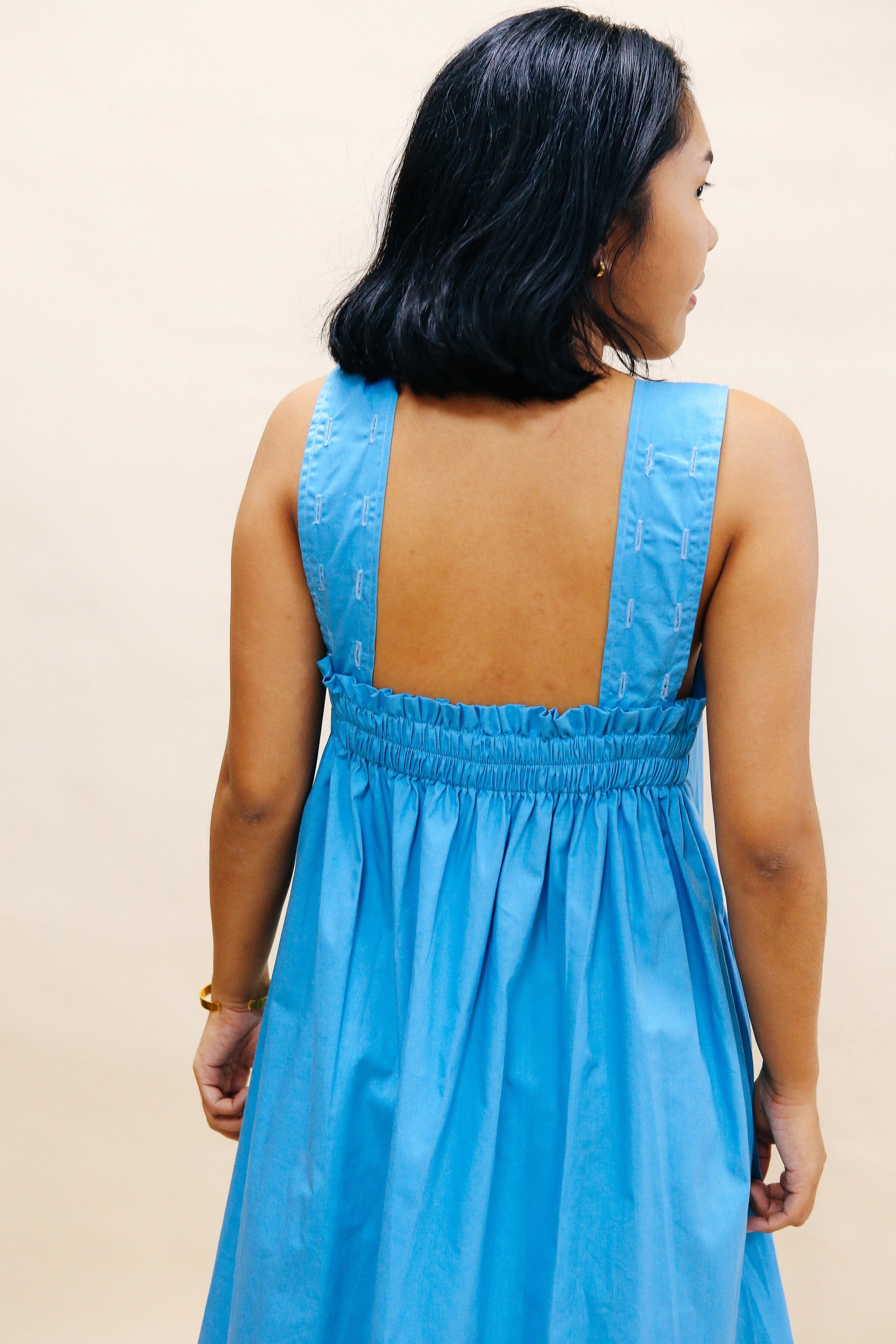 The Easy Jumper Dress Chambray Blue