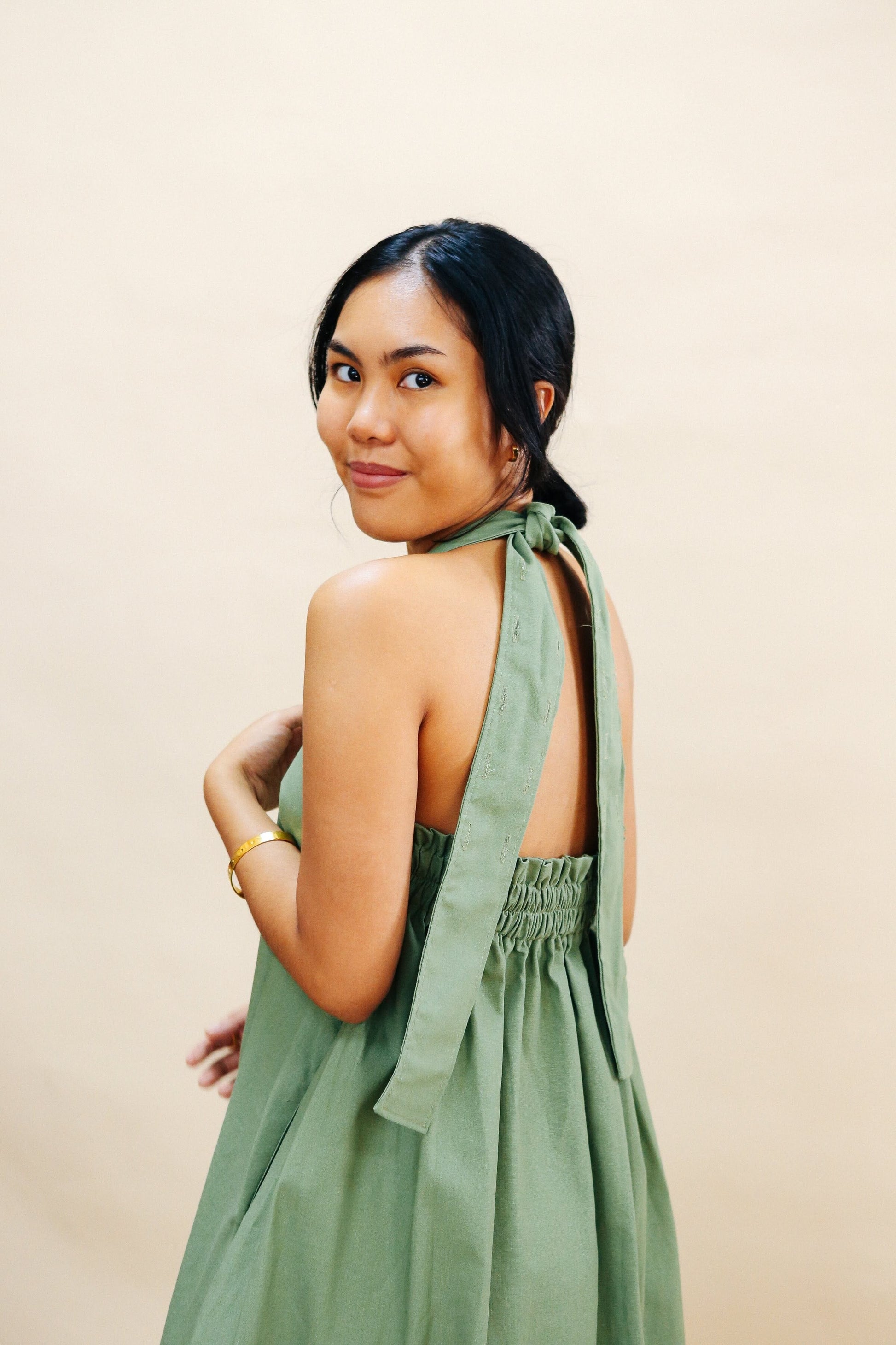 sage green jumper dress Sage green jumper-final sale JanieLanie