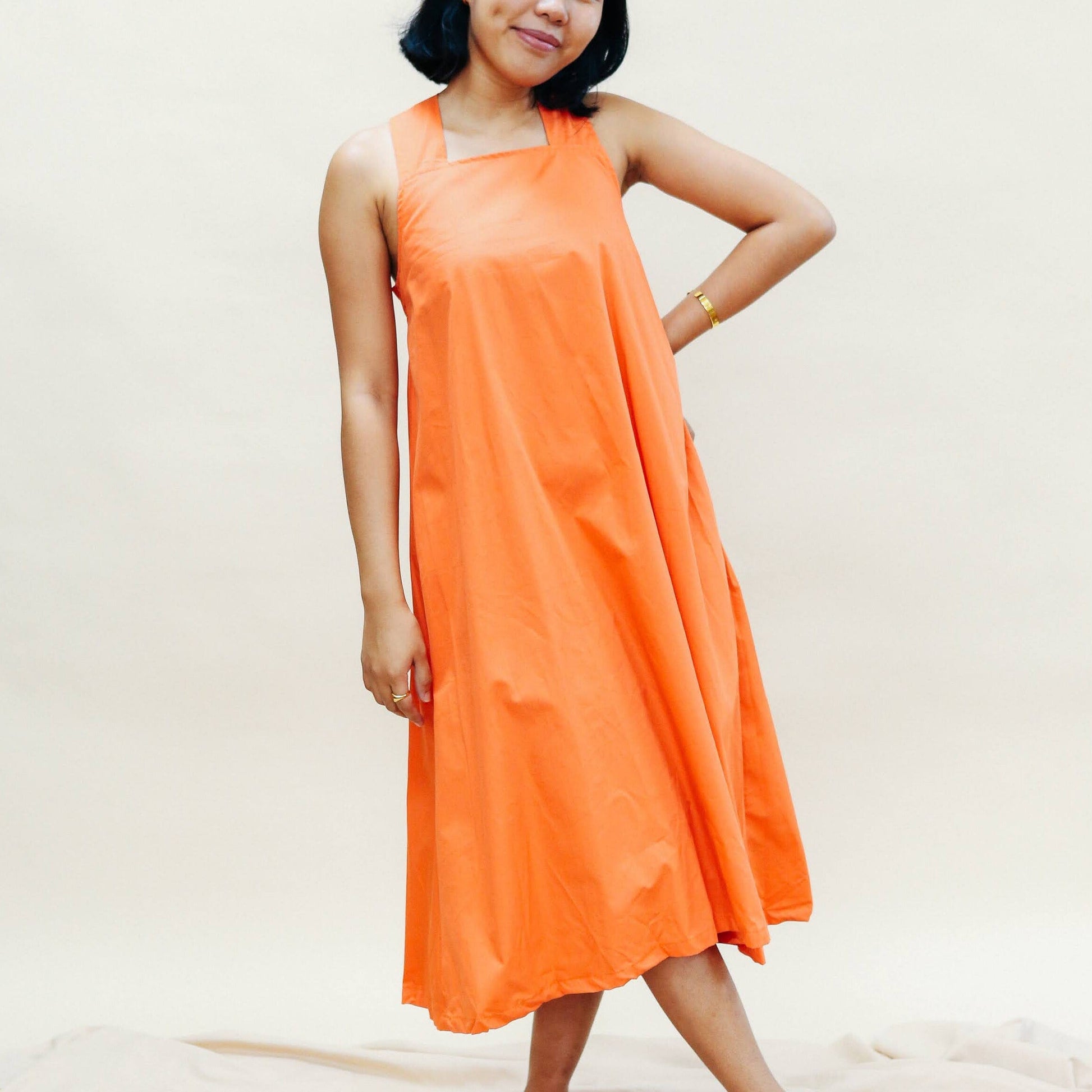 The Easy Jumper Dress Tangerine Fashion Rags2Riches