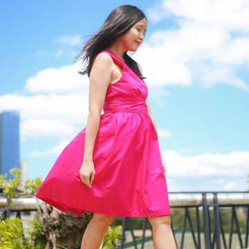 The Essential Wrap Dress (Short) Hot Pink