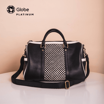 The Platinum Travel Boston Bag in Black