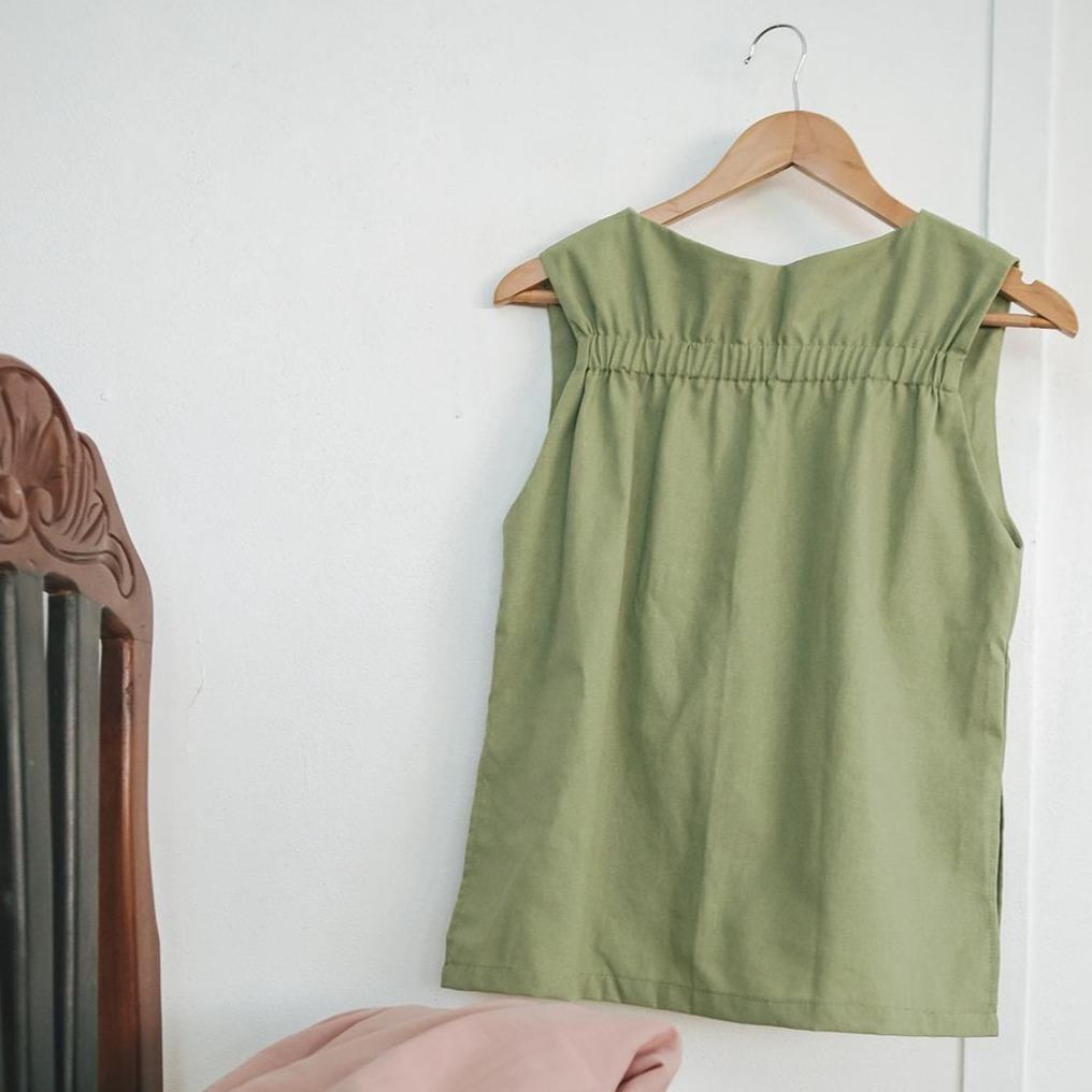 The Shirred Tunic Sage Fashion Rags2Riches