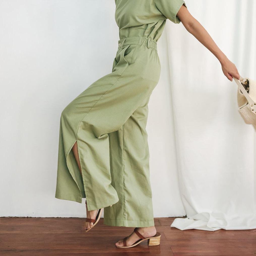 The Wide Pleated Trousers Sage Fashion Rags2Riches
